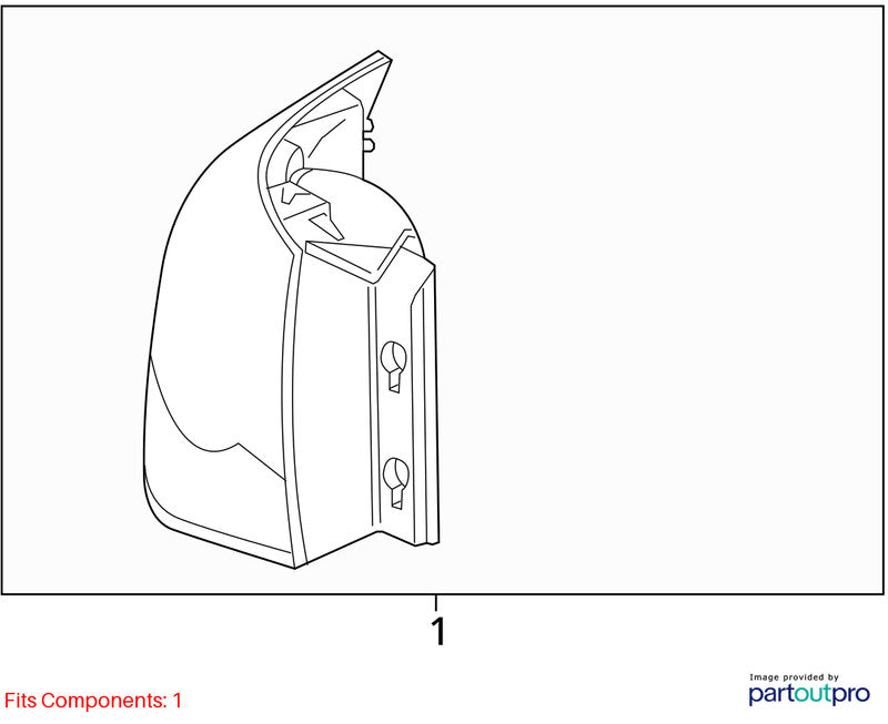2011-2016 Chevrolet Cruze Quarter Panel Right Tail Light Assembly OEM#