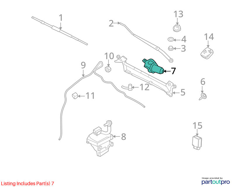 2006-2011 Mercury Milan Wiper Motor Front OEM#6E5Z17508AA