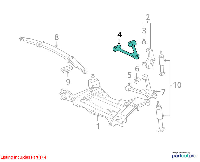 2005-2013 Chevrolet Corvette Right Upper Control Arm Front OEM#1035643