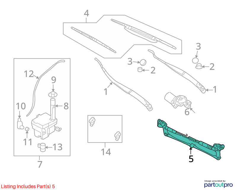 Wiper Trans. Linkage KIA OPTIMA 06 07 08