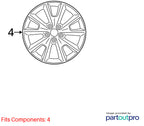 2014-2018 Jeep Cherokee Wheel OEM#5SN87AAAAB