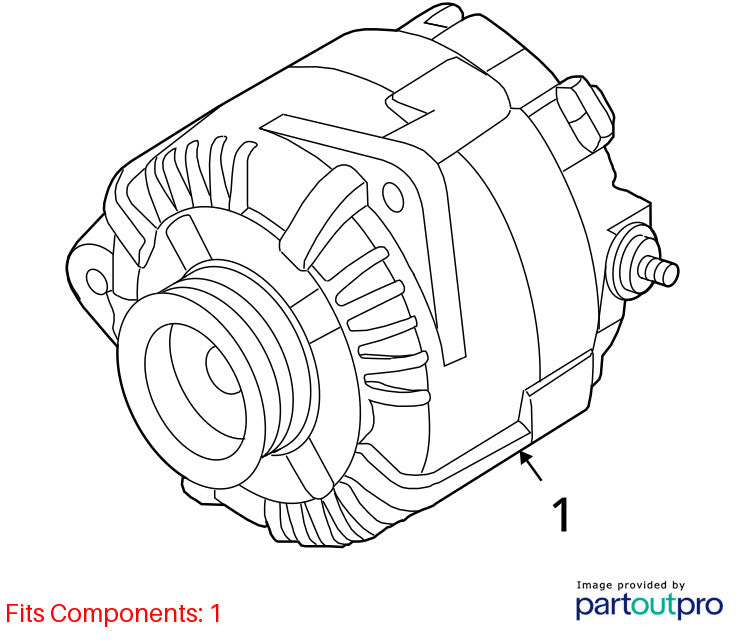 2010-2013 Nissan Altima Alternator OEM#23100JA04D