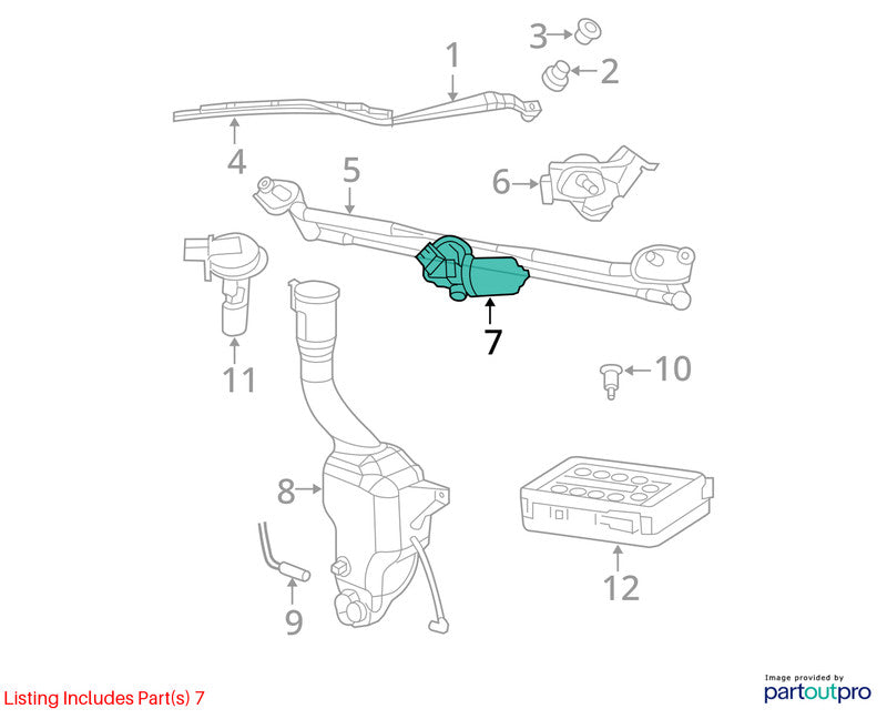 2006-2009 Dodge Charger Wiper Motor Front OEM#5139091AA