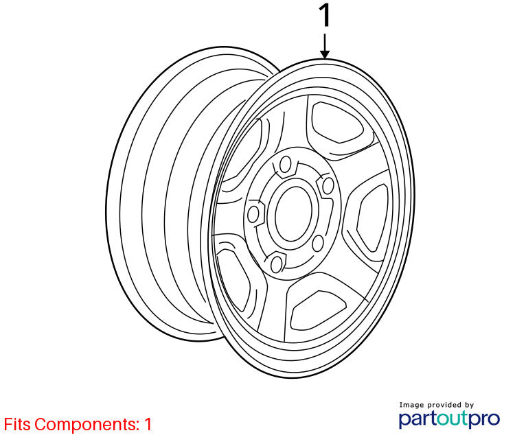 2005-2011 Dodge Dakota Wheel OEM#YG95S4AAA