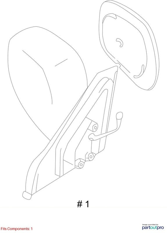 2001-2002 Suzuki Grand Vitara Door Mirror OEM#8470166D505PK