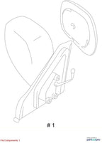 2001-2002 Suzuki Grand Vitara Door Mirror OEM#8470166D505PK