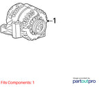 1999-2002 Buick Park Avenue Alternator OEM#19244742