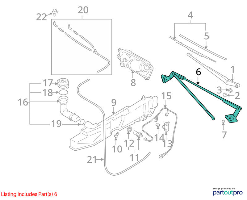 Wiper Trans. Linkage SUZUKI GRAND VITARA 99 00 01 02 03 04 05 06