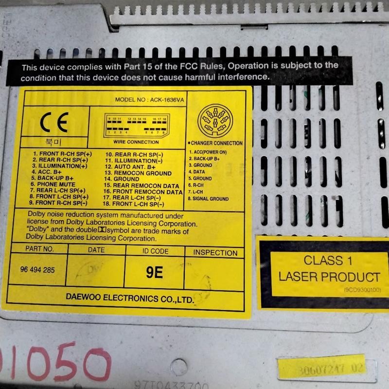 Audio & Visual Equip.(radio) SUZUKI VERONA 04 05 06