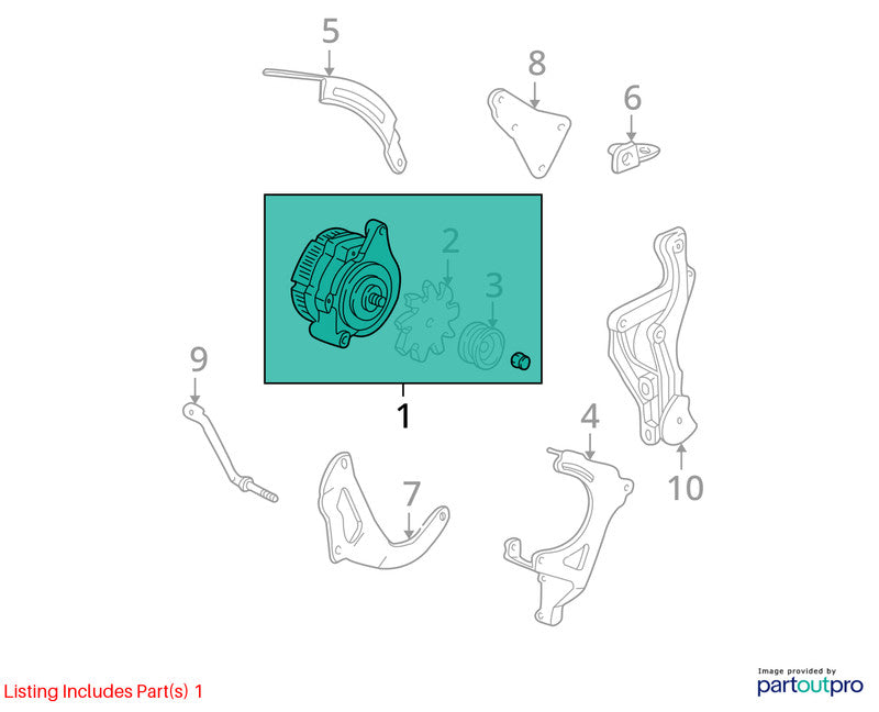 2000 GMC Safari Alternator OEM#19244789