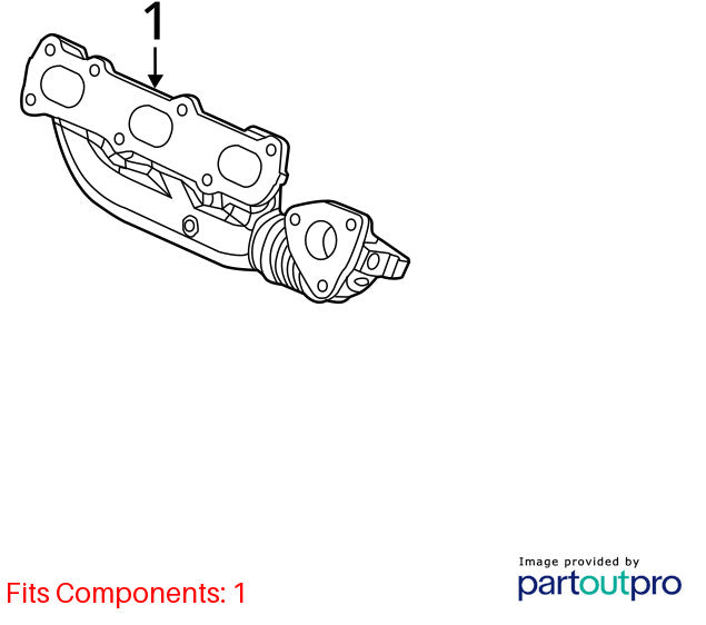 2014-2019 Dodge Pickup 1500 Right Exhaust Manifold OEM#68395649AA