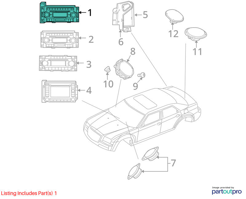 2005-2007 Chrysler 300 Audio & Visual Equip.(radio) OEM#82210906AB