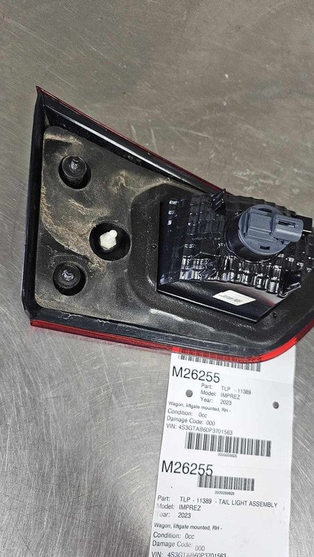 2020-2023 Subaru Impreza Right Liftgate Mounted Tail Light Assembly