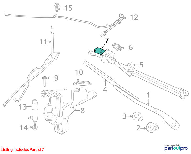 2011-2014 Chrysler 200 Wiper Motor Front OEM#68044087AA