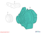 2000-2005 Toyota Echo Alternator OEM#2706021020