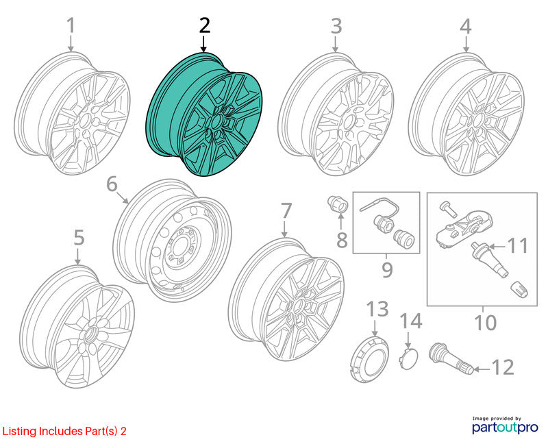2015-2019 Ford Pickup F150 Wheel OEM#FL3Z1007C