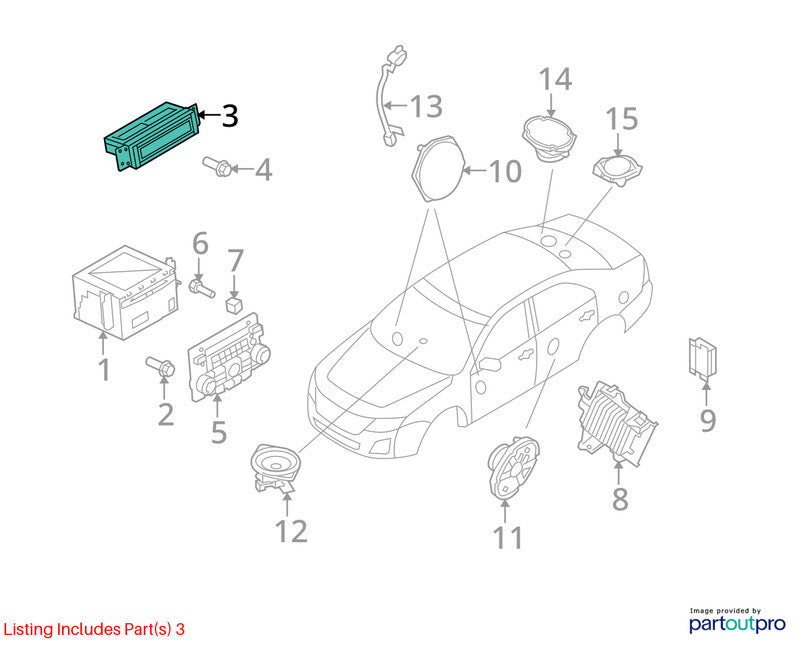 2010-2012 Ford Fusion Info-gps-tv Screen OEM#BE5Z10D885B