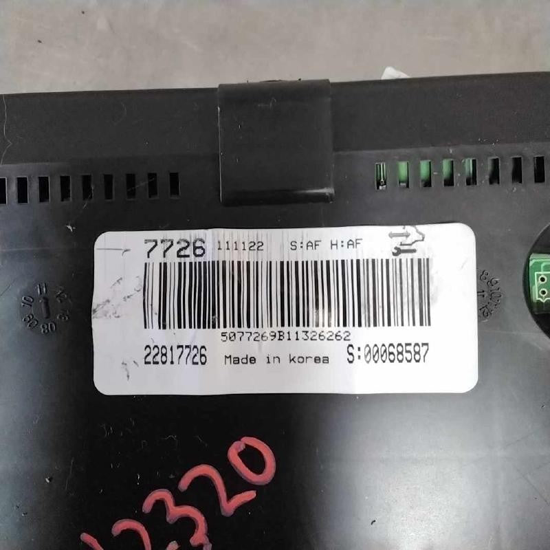 2012 Chevrolet Captiva Speedometer OEM#23209121