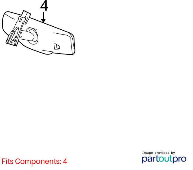 2010-2016 Buick Lacrosse Rear View Mirror OEM#13584893