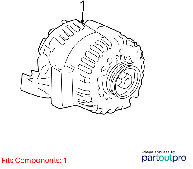 2004-2005 Buick Lesabre Alternator OEM#15145637