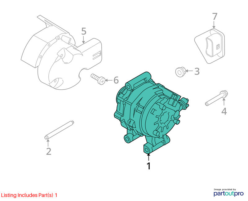 2010-2012 Ford Fusion Alternator OEM#8S4Z10346A