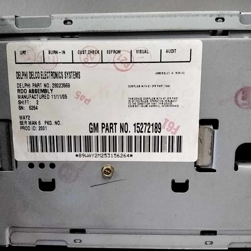 Audio & Visual Equip.(radio) CHEVY COBALT 05 06
