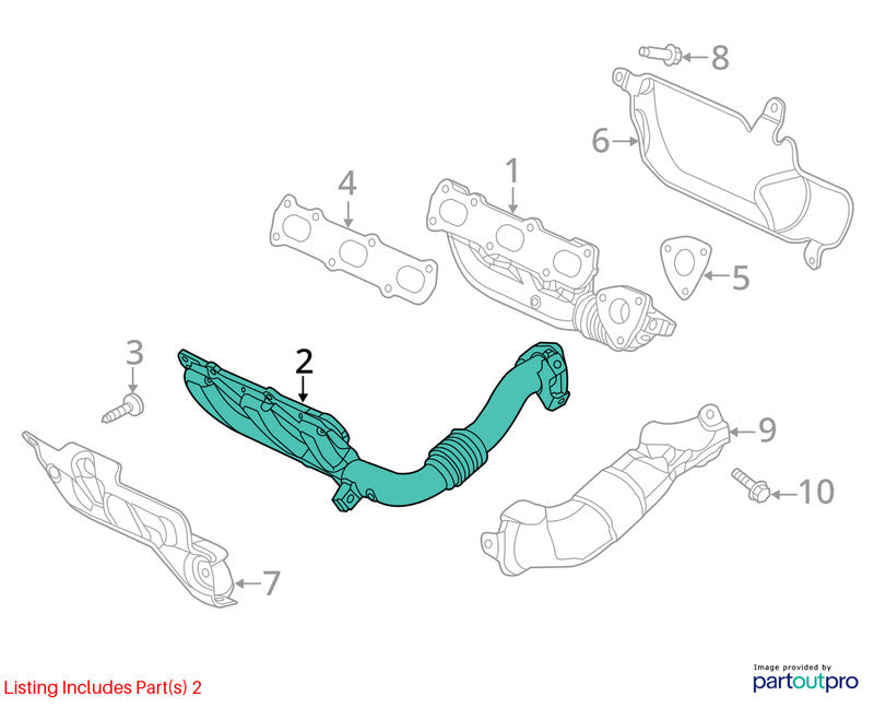 2014-2019 Dodge Pickup 1500 Left Exhaust Manifold OEM#68483337AA
