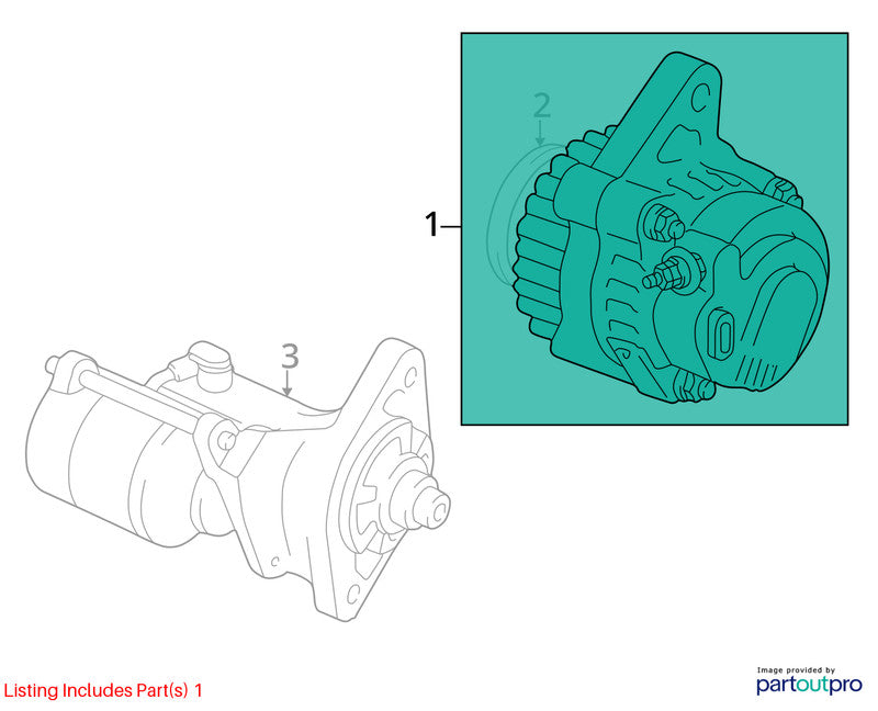 1998-2002 Toyota Corolla Alternator OEM#270600D01084