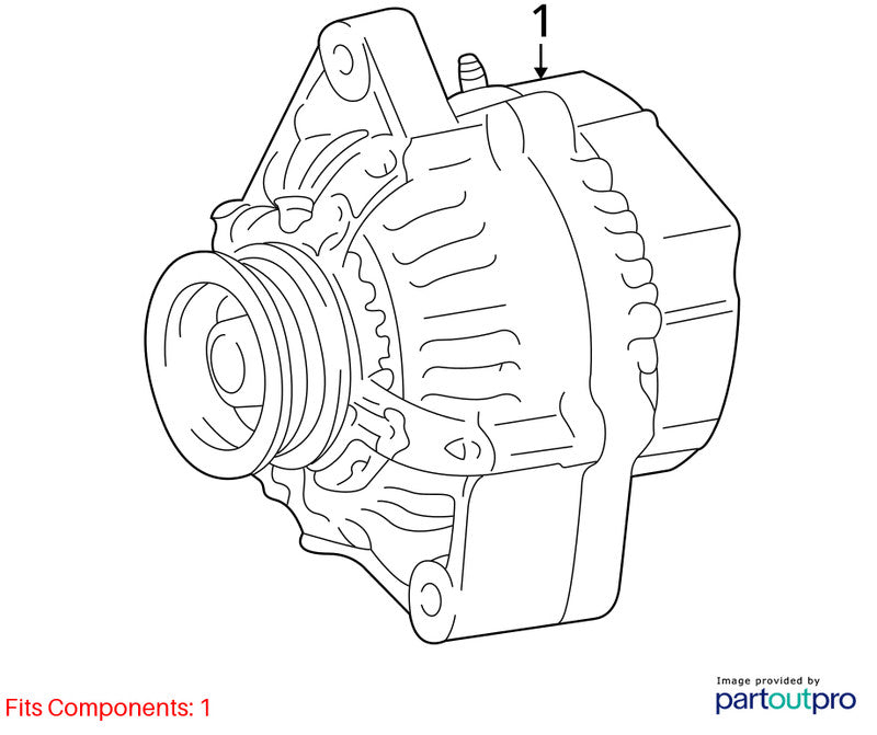 2000-2005 Toyota Echo Alternator OEM#2706021020