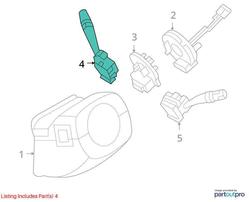 2010-2012 Hyundai Santa Fe Combination Switch OEM#934200W001CA