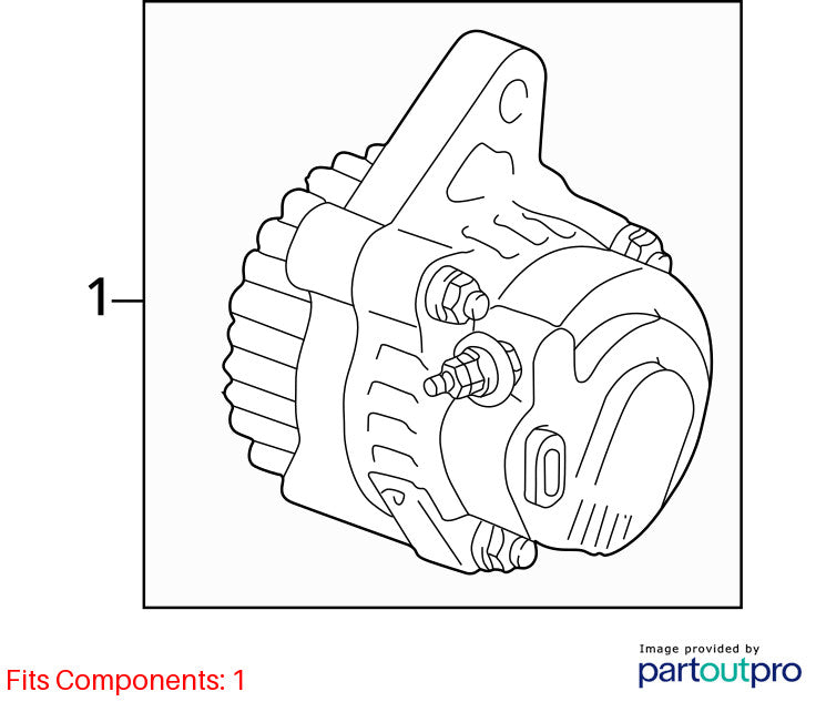 1998-2002 Toyota Corolla Alternator OEM#270600D01084