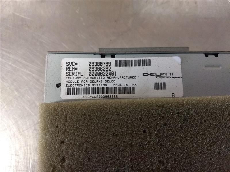 2000-2001 Chevrolet Suburban 1500 Chassis Brain Box OEM#09380799