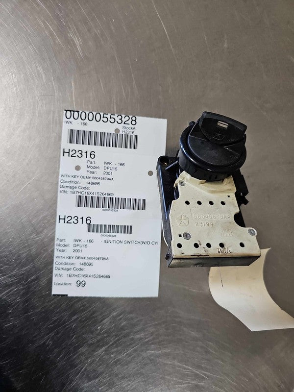1998-2001 Dodge Pickup 1500 Ignition Switch(W/O Cyl & Key) OEM#5604587