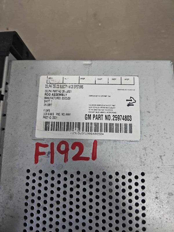 2009-2012 Chevrolet Traverse Audio & Visual Equip.(radio) OEM#20935116