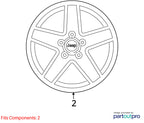 2011-2017 Jeep Compass Wheel OEM# 1LT46GSAAC #560-2380C
