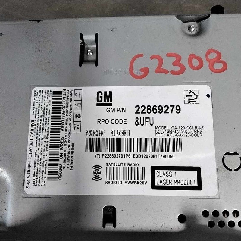Audio & Visual Equip.(radio) CHEVY EQUINOX 12