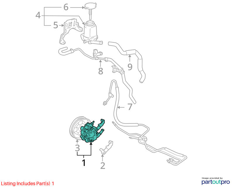 Power Steering Pump/motor TOYOTA COROLLA 03 04 05 06 07 08