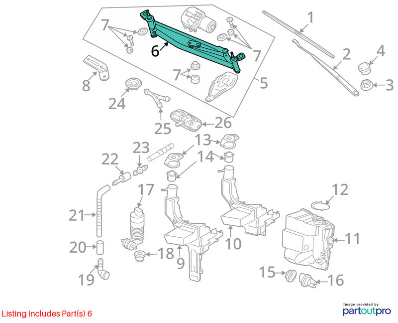 Wiper Trans. Linkage VW PASSAT 06 07 08 09 10