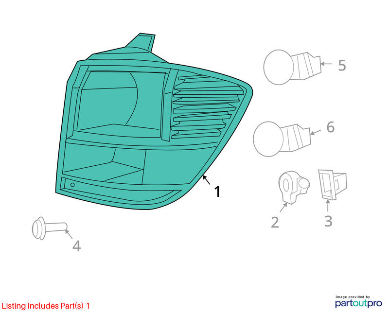 2011-2020 Dodge Journey Right Tail Light Assembly OEM# 68078464AD