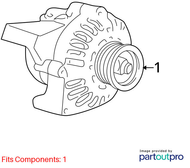 2001-2004 S10/S15/Sonoma Alternator OEM#19244795