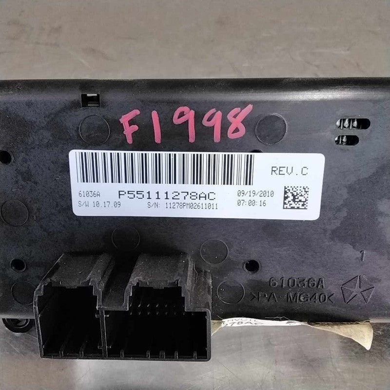 Heater A/c Control DODGE CALIBER 11 12