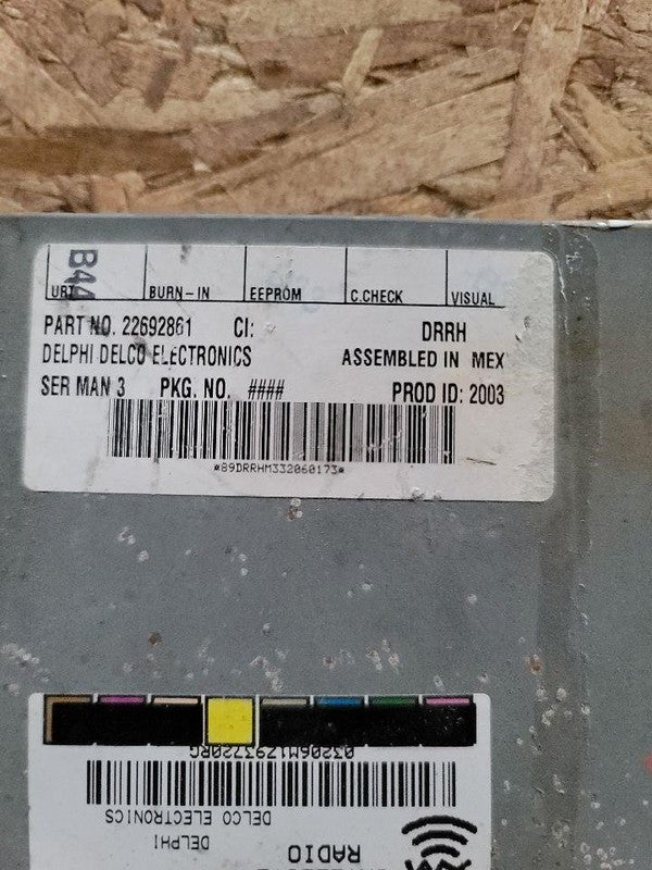 Audio & Visual Equip.(radio) GMC SIERRA 2500 03