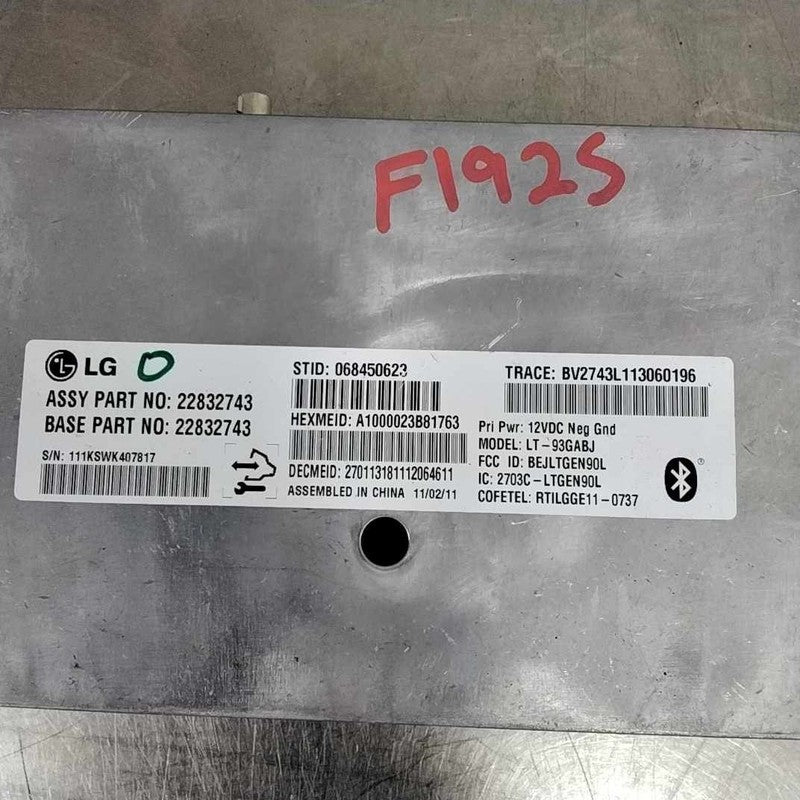 2012-2013 Chevrolet Silverado 1500 Chassis Brain Box OEM#22832743
