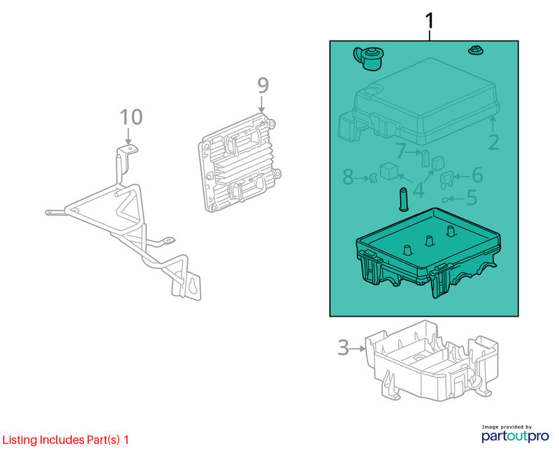 2003-2004 Saturn Ion Engine Fuse Box OEM#22625098