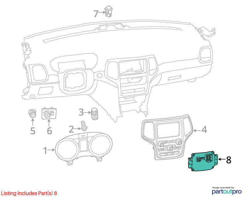 2014-2015 Jeep Grand Cherokee Heater A/c Control OEM#68110610AP