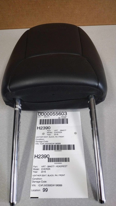 2014-2023 Jeep Cherokee Black Leather Right Front Headrest OEM# 1VL33D