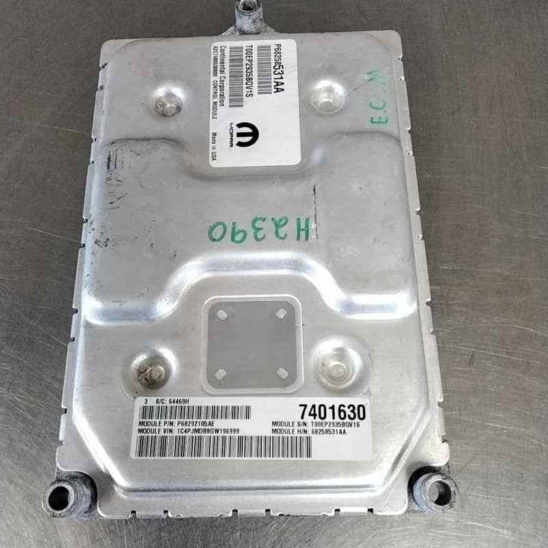 2016-2017 Jeep Cherokee Engine/motor Brain Box OEM #68258531AA