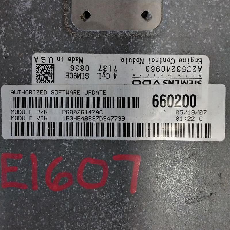 Engine/motor Brain Box DODGE CALIBER 07 08 09 10