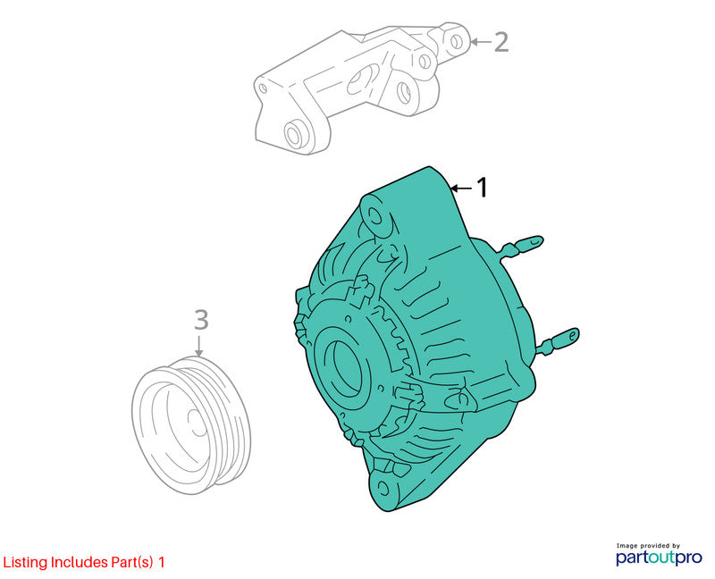 1995-1996 Toyota Tacoma Alternator OEM#270606211084