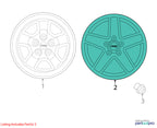 2011-2017 Jeep Compass Wheel OEM# 1LT46GSAAC #560-2380C